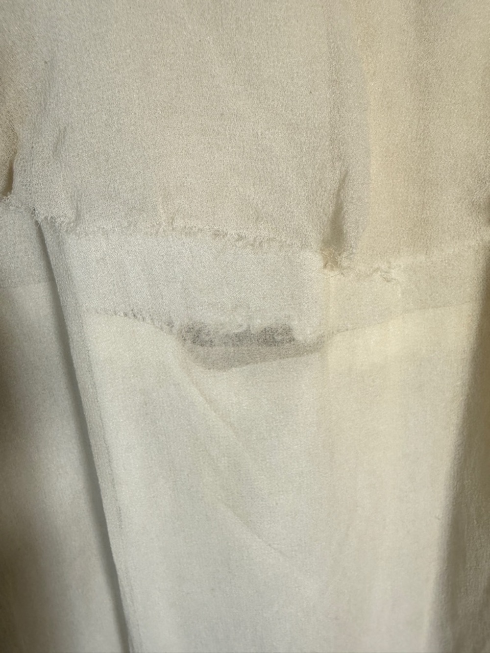 Vintage Handmade silk (?) Cream Dress Ethereal AS IS XS - Picture 5 of 13